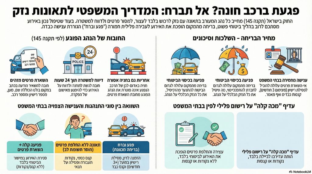 פגיעה ברכב חונה