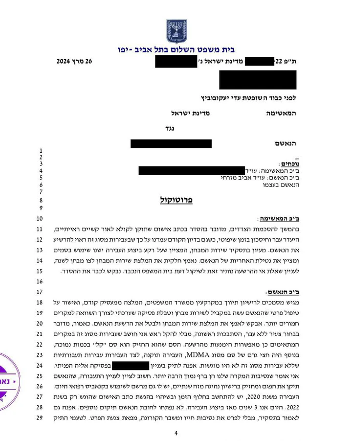 אי הרשעה בתיק עבירות סמים
