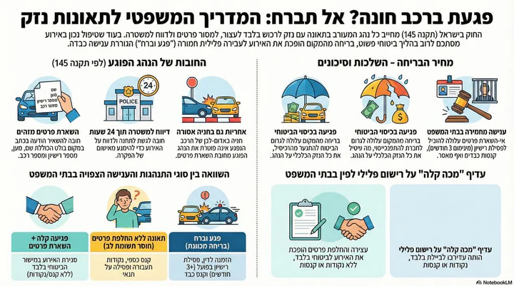 פגיעה ברכב חונה