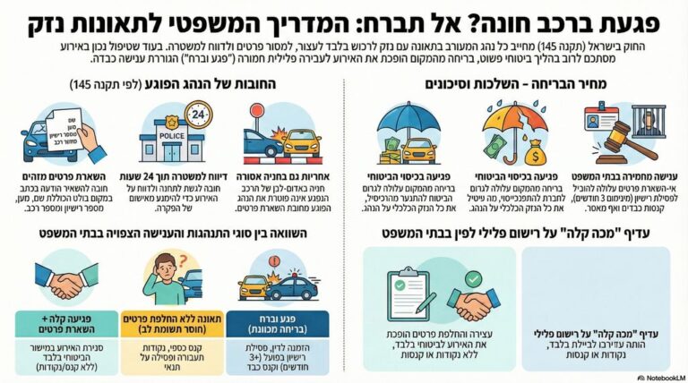 פגיעה ברכב חונה